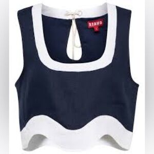 STAUD Livia linen top